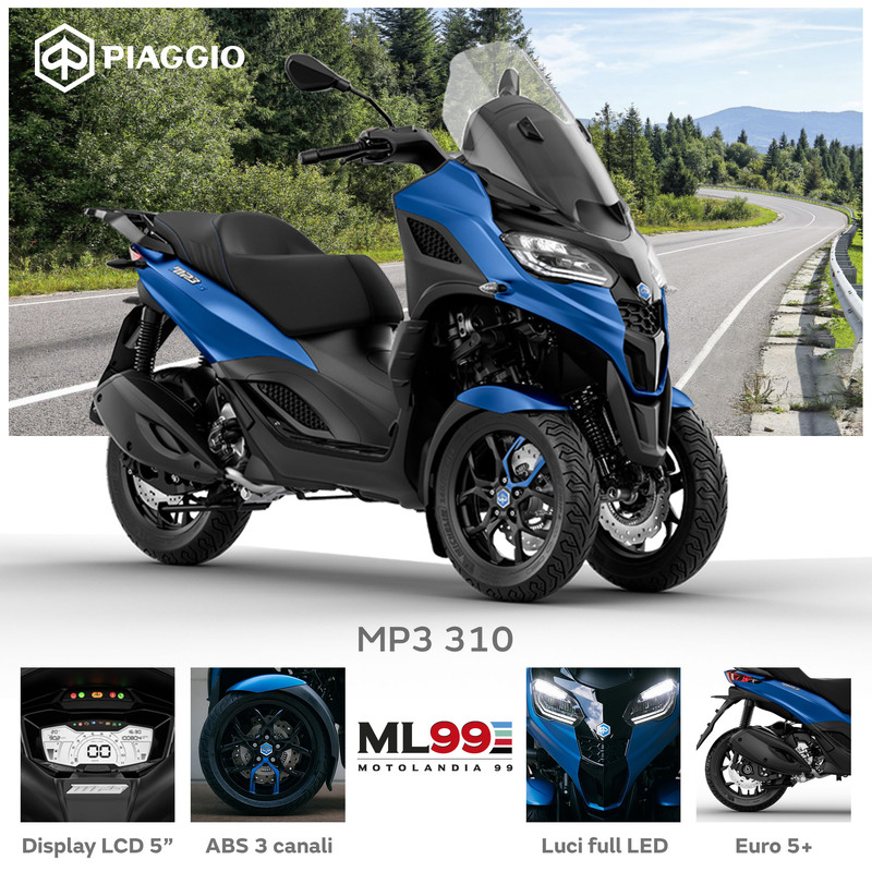 Promozione nuovo Piaggio MP3 310 abs hpe euro 5+| Dettagli e vista generale