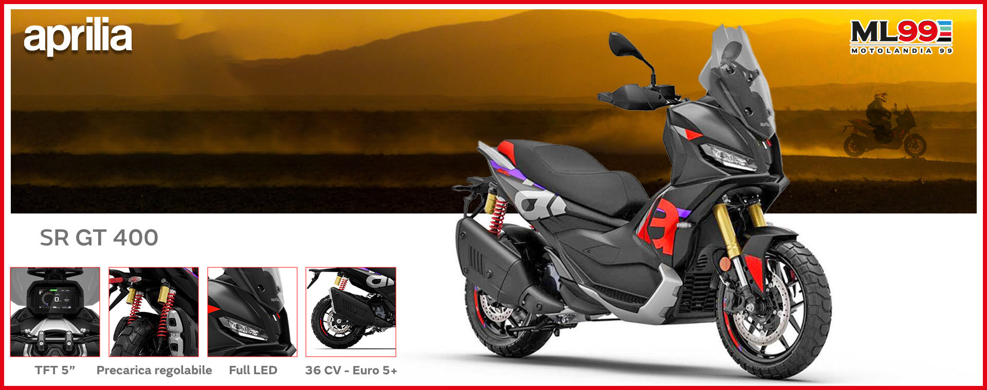 Promozione Aprilia SR-GT 400 | ML99 Concessionaria Ufficiale Roma